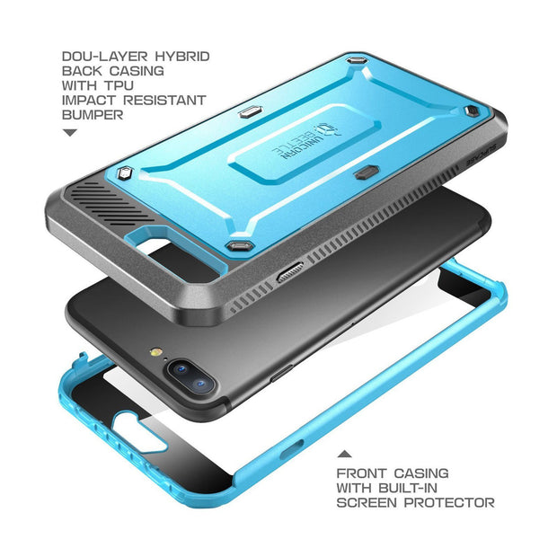 iPhone 7 Unicorn Beetle Pro Holster Case-Blue