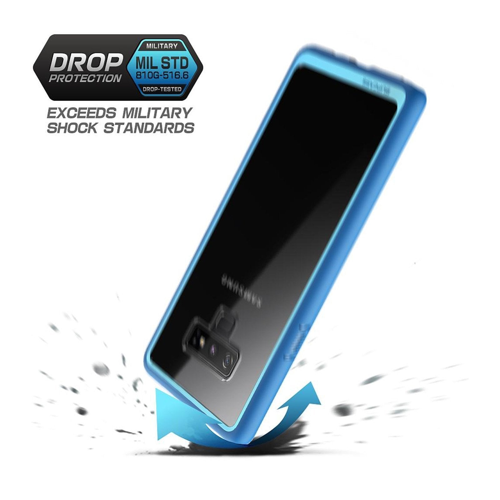 Galaxy Note9 Unicorn Beetle Style Slim Clear Case-Navy | SUPCASE