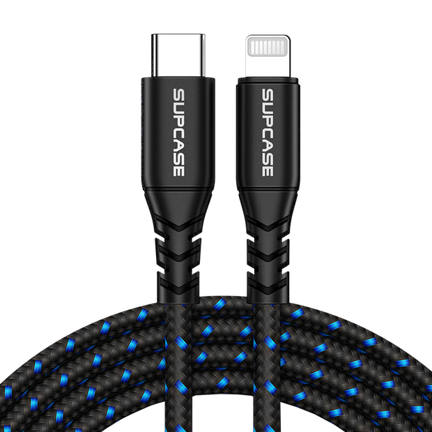5 ft USB-C Fast Charge Lightning Cable for Apple Devices-Blue