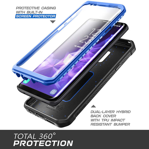 Galaxy S9 Plus Unicorn Beetle Pro Full Body Rugged Case-Dark Blue