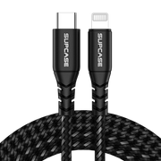 5 ft USB-C Fast Charge Lightning Cable for Apple Devices-Gray