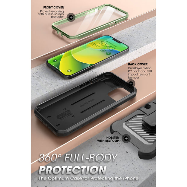 iPhone 14 6.1 inch Unicorn Beetle PRO Rugged Case-Dark Green