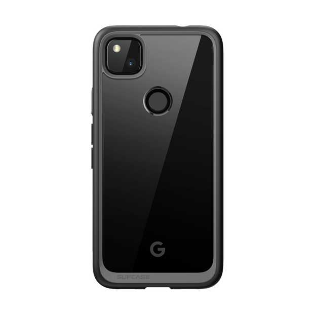 Google Pixel 4a (2020) Unicorn Beetle Style Clear Case-Black