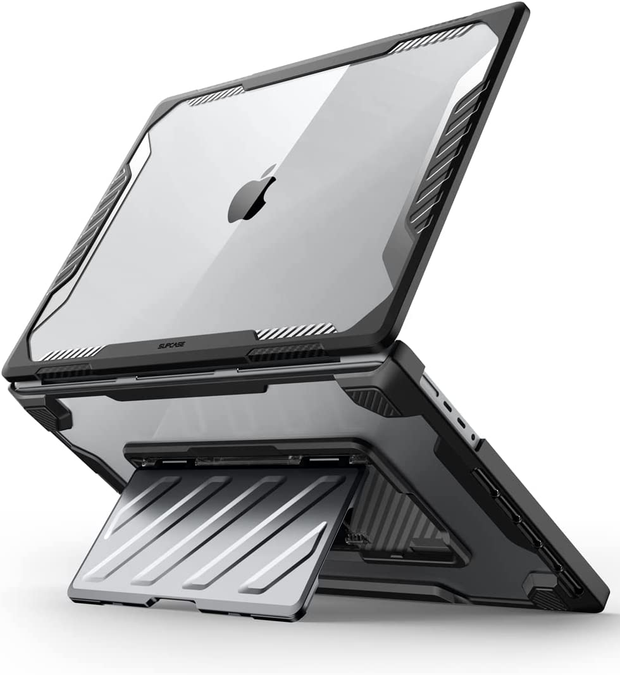 MacBook Pro 16 inch (2021/2023) Unicorn Beetle PRO Case Cover with Kickstand-Black