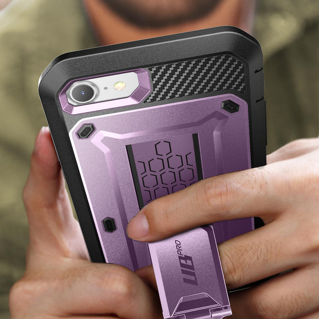iPhone 7 / 8 Unicorn Beetle Pro Full-Body Case with Kickstand-Metallic Purple