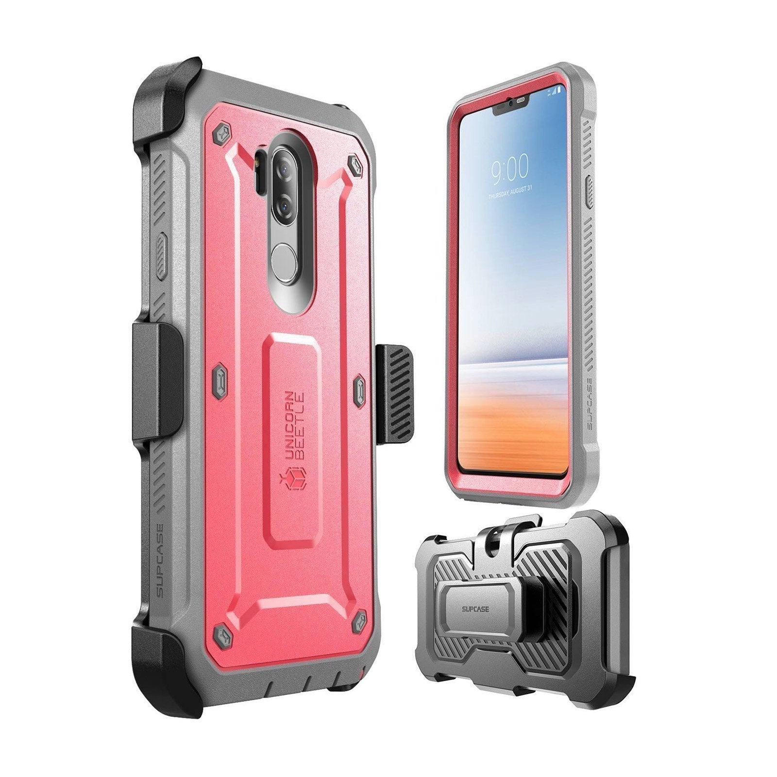 LG G7 ThinQ Unicorn Beetle Pro Rugged Holster Case-Pink | SUPCASE