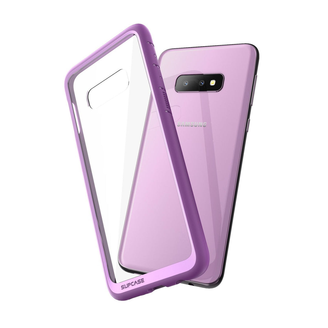 Galaxy S10e Unicorn Beetle Style Clear Case-Purple SUPCASE