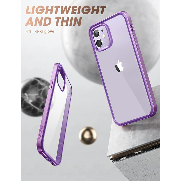 iPhone 11 6.1 inch Unicorn Beetle Edge Clear Bumper Case-Metallic Purple