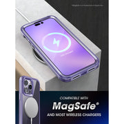 iPhone 14 Pro 6.1 inch Unicorn Beetle EDGE MAG with Screen Protector Clear Case-Deep Purple
