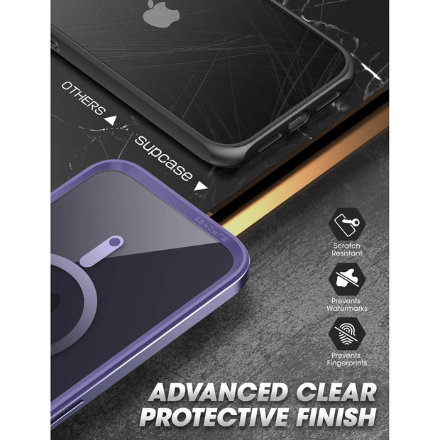 iPhone 14 Pro Max 6.7 inch Unicorn Beetle EDGE MAG with Screen Protector Clear Case-Deep Purple