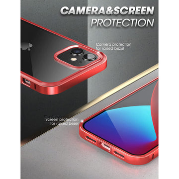 iPhone 11 6.1 inch Unicorn Beetle Edge Clear Bumper Case-Metallic Red iPhone 11 6.1 inch Unicorn Beetle Edge Clear Bumper Case-Metallic Red